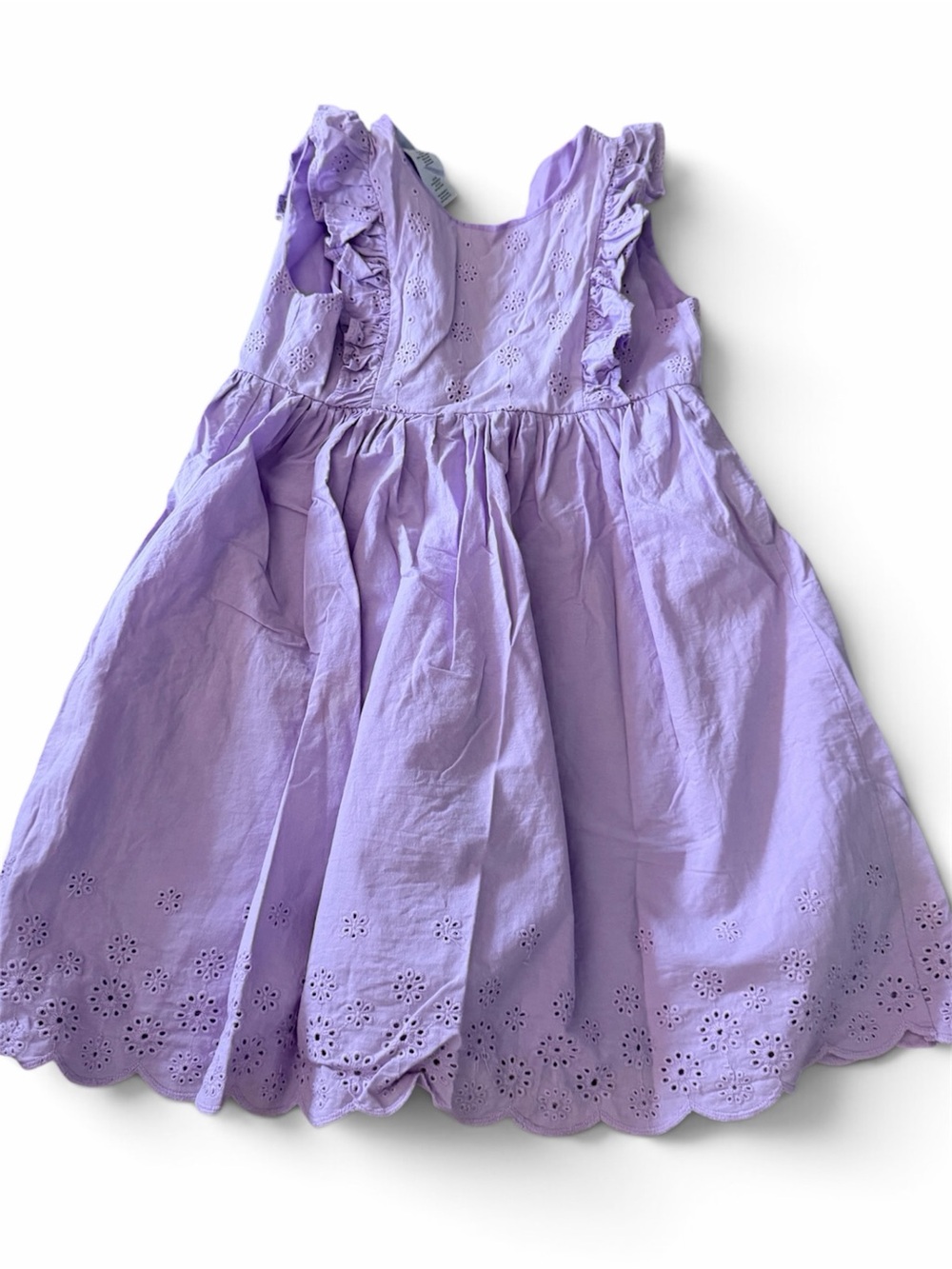 Blueberi Boulevard Lavender Eyelet Ruffle Sundress